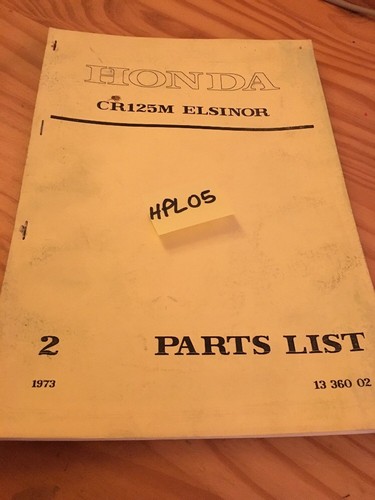 Honda parts list cr125m cr125 - honda,