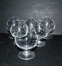 Lot de 6 petits Verres ballon de dégustation rhum cognac en cristal H8cm