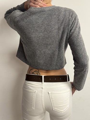 Pull zara gris chiné coton - zara,