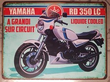 plaque métal vintage Yamaha 350 RDLC (4LO)