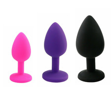 Lot 3 plugs anal silicone S M
