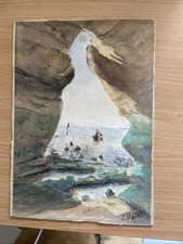 Aquarelle Sur Carton Voilier