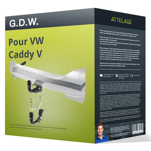 Attelage pour caddy v - attelage, vw