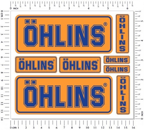 Ohlins fork shock stickers set - ohlins,