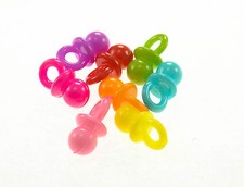 6 Mini Tetines Breloque Decoration Bapteme, naissance, Baby shower, scrapbooking