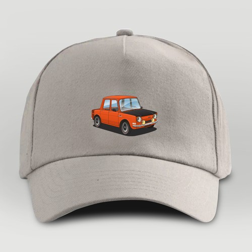 Casquette simca rallye orange - casquette,