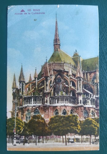 Carte postale reims abside - reims,