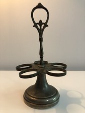 Ancien Vinaigrier / Huilier en métal argenté Ancien serviteur de table vintage