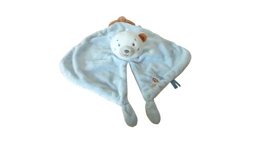 Doudou ours plat attache