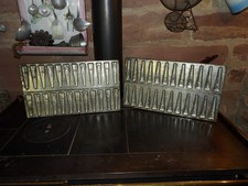 2 Anciens moules à biscuits,fer blanc,champagne,patisserie,1930