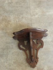 antique display wall figurine base piédestal wood Statue Christ bust Church old