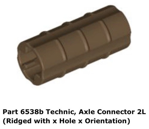 Lego 6538b brown technic - 6538b,