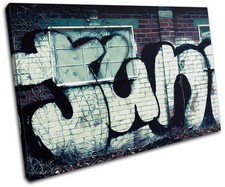Urban Decay Grunge Graffiti SINGLE TOILE murale ART Photo Print