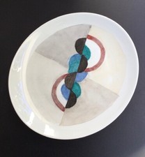 Assiette ovale dlg Sonia Delaunay signée GB