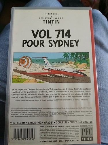 Vhs tintin - k7,