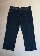 Jean bleu court tout coton jambes larges T50 Wrangler (4505023)