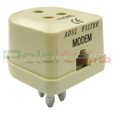 Filtre ADSL Tripolaire RJ11 Adaptateur 3 Poly Modem Internet Téléphone Fax