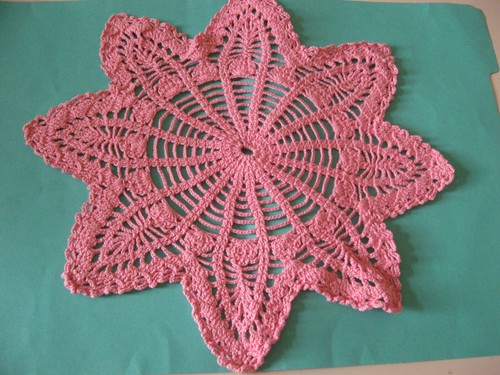Napperon rose crochet - au,
