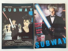 Lot  2  Cartes Postales   SUBWAY   Isabelle Adjani  Christophe Lambert  Besson