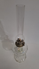 Lampe à huile ancienne  en verre transparent
