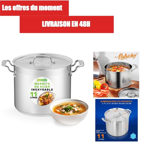 Nutrichef marmite inox l - marmite,