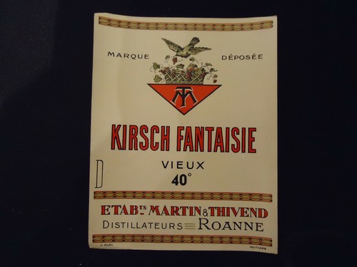 Etiquette ancienne kirsch - etiquette,