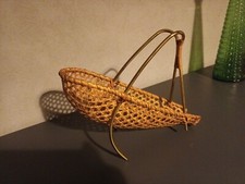  Serviteur bouteille en osier Porte bouteille. Vintage
