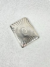 ANCIEN ÉTUI A CARTES / ÉTUI À CIGARETTES DÉCORS CISELÉS - ARGENT MASSIF