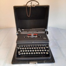 Machine à écrire Torpedo 18 (1949) vintage fonctionnelle avec coffret + clé