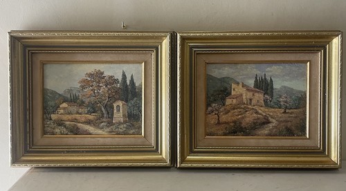 Paire huiles sur toile - paire,