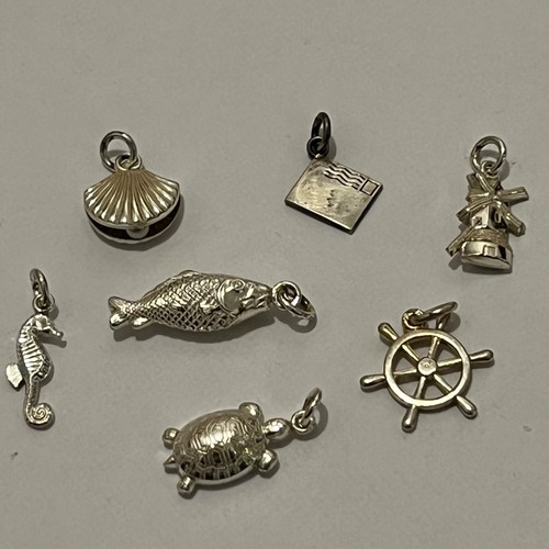 Lot charms argent mer - lot,