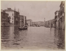 Naya. Italie, Venezia, Canal Grande e Ponte di Rialta  Tirage albuminé  18x2