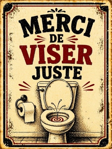 Plaque métal vintage humour