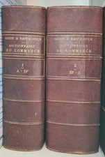 2 livres anciens de collection reliés cuir - Dictionnaire du Commerce 1901 