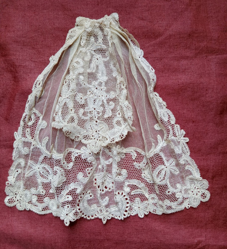 Dentelle ancienne col jabot - col,,