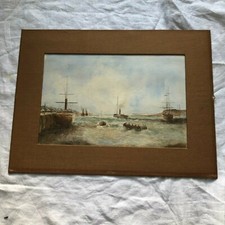 AQUARELLE   BORD DE MER 19 EME   SIECLE INV 10747