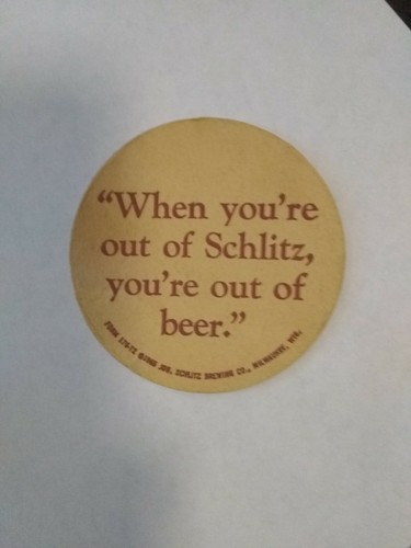 Schlitz 1965 beer - beer, cardboard