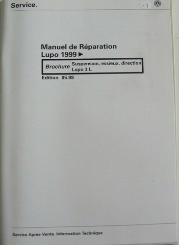 Manuel réparation lupo - réparation,