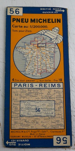 Carte michelin 56 1933 - carte, n°