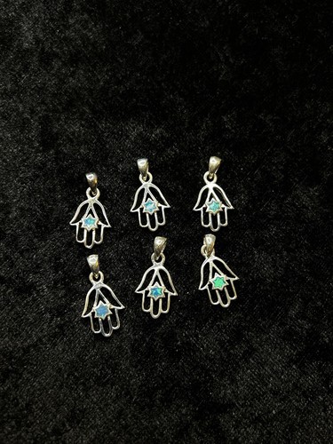 Lot pendentifs hamsa argent - 6,