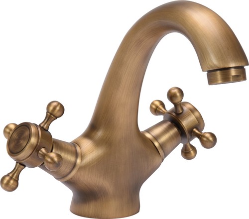 Robinet lavabo retro bronze - robinet,