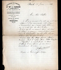 PARIS (IX°) Ets de FUMISTERIE / POELE CHEMINEE "J. FAUGERE / L. BERNASCONI" 1899