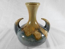 RAVISSANT VASE AMPHORE EN CERAMIQUE / GRES IRISEE FLAMME SIGNE ALPHO