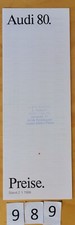 AUDI 80, CC, CC QUATTRO, CD, GTE, GTE QUATTRO Prix 02/01/1986 D 12 p