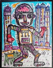 Tableau robot vintage Automate