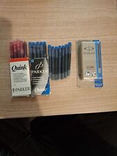 Lot De 27 Cartouche Encre Pour Stylo Parker 22 Bleues Et 5 Rouges