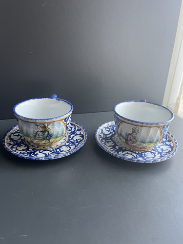 Tasses faïence henriot - faïence,