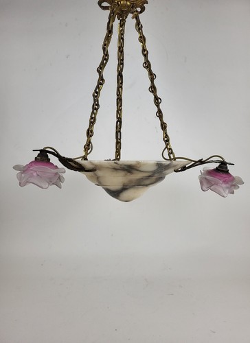 Lustre suspension art déco - lustre,