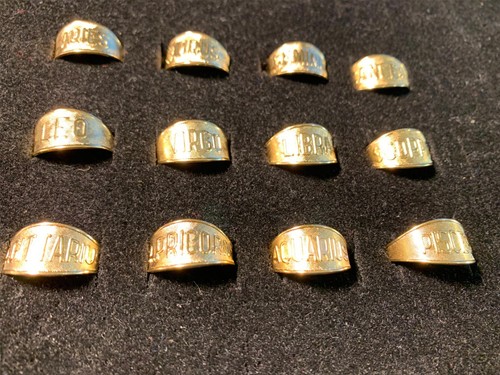14kt plaqué zodiaque bague - plaqué,