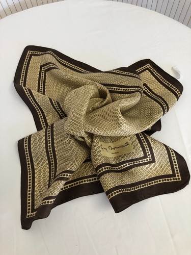 Foulard carré soie beige - de,